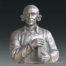 Große Figur Statue Philosophen Adam Smith Bronze Skulptur Tpls-080